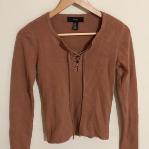 Forever 21 long sleeve crop top